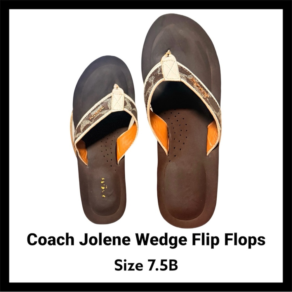 Coach Jolene Wedge Flip Flops